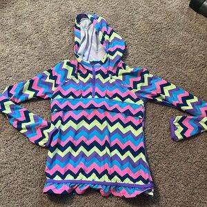 Lululemon Ivivva  girls line hooded jacket, size 10